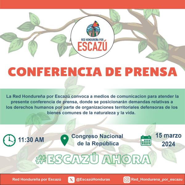 Red Hondureña por Escazú: pronunciamiento sobre la actual situación de derechos humanos en Honduras para las y los defensores del territorio