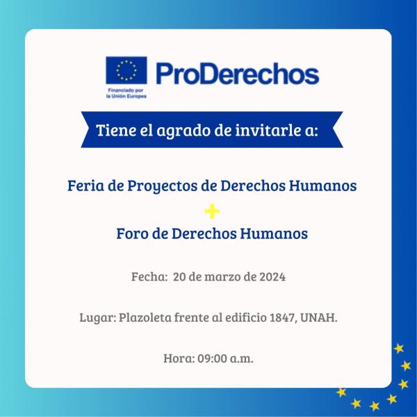 Convocatoria de Prensa: Feria de proyectos y foro de Derechos Humanos 