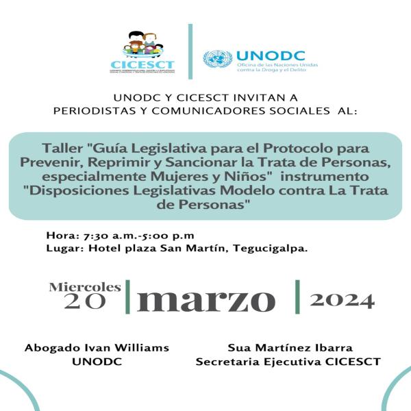 Taller "Guía Legislativa para el Protocolo para Prevenir, Reprimir y Sancionar la Trata de Personas, especialmente Mujeres y Niños"  instrumento "Disposiciones Legislativas Modelo contra La Trata de Personas"