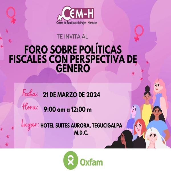 Foro sobre políticas fiscales con perspectiva de género 