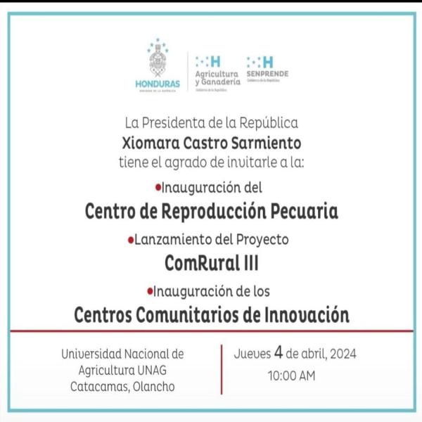 Inauguración del Centro de Reproducción Pecuaria – ComRural III