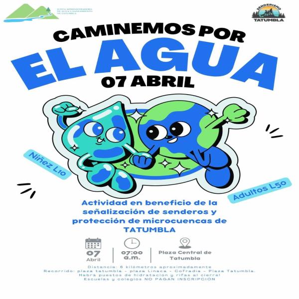 Caminata por el agua para la protección de microcuencas y señalización de senderos en Tatumbla