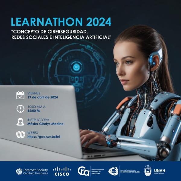 Charla "Concepto de ciber seguridad, redes sociales e inteligencia Artificial" Learnathon 2024