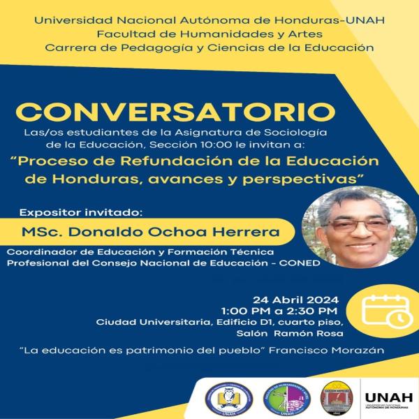 Conversatorio: Proceso de Refundación de la Educación de Honduras, avances y perspectivas  