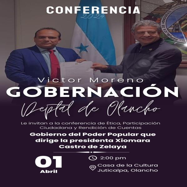 Rendición de cuentas, gobernador de Olancho 