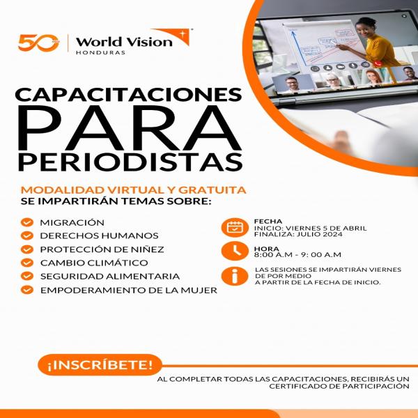 Únete a nuestras capacitaciones para periodistas sobre temas de interés nacional