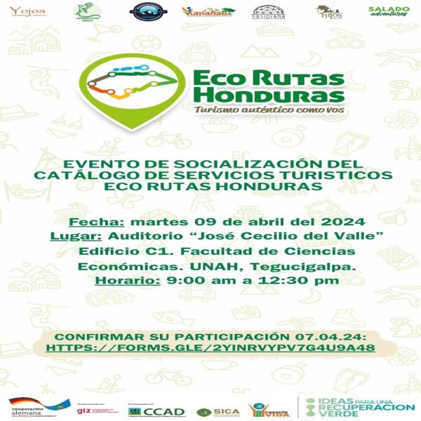 Evento de socialización del Catálogo de Servicios Turísticos Eco Rutas Honduras 