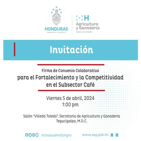 Firma de convenio: Fortalecimiento y la competitividad subsector Café 