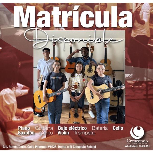  "V" de "¡Voy a matricularme a Crescendo!"