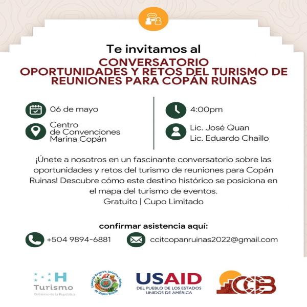 Conversatorio “Oportunidades y Retos del Turismo de Reuniones para Copán Ruinas”