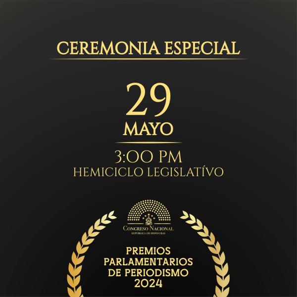 Ceremonia Especial de entrega de Premios Parlamentarios de Periodismo 2024 