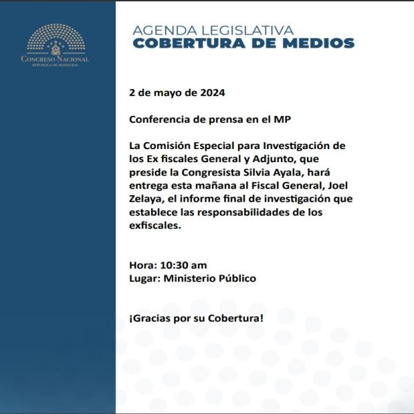 Comisión del CN que investigó exfiscales entregará informe en el Ministerio Público 