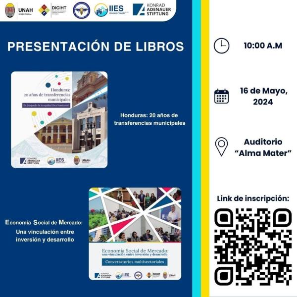 UNAH: Presentación de los libros: Honduras 20 años de transferencias municipales y Economía Social de Mercado 