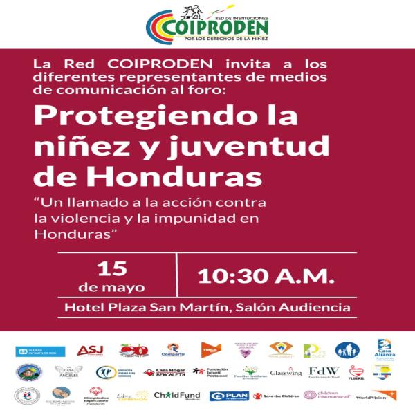 Foro Público "Protegiendo a la niñez y juventud: Un llamado a la acción contra la violencia y la impunidad en Honduras”