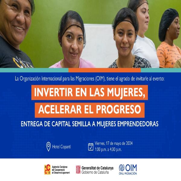 Entrega de diplomas y capital semilla a 28 mujeres migrantes retornadas