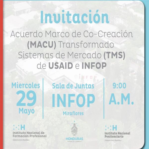 Firma del Acuerdo Marco de Co-Creación entre TMS de USAID e INFOP