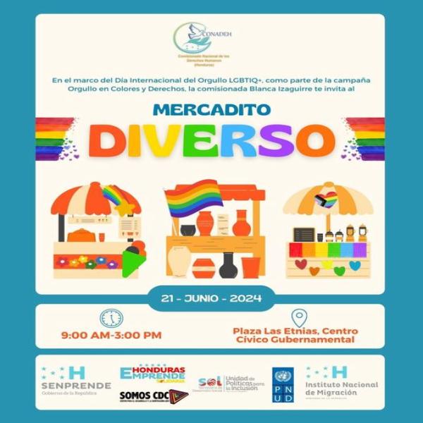 Mercadito Diversos en la Plaza Etnias en el Centro Cívico Gubernamental