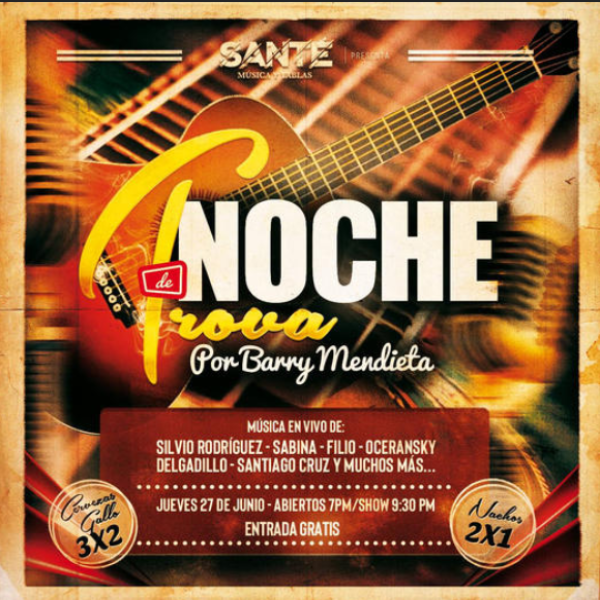 Noche de trova con Barry Mendieta 