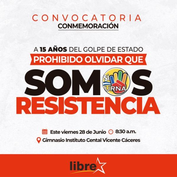 Conmemoración a 15 años del Golpe de Estado 