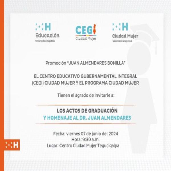 Graduación de la primera promoción del Centro Educativo Ciudad Mujer