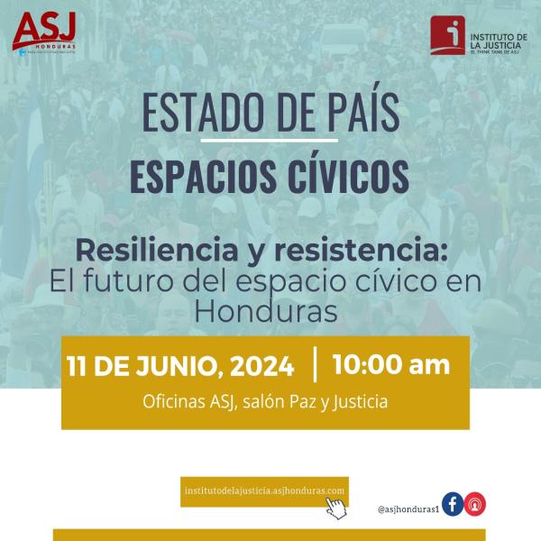 Presentación de la séptima entrega de la serie “Estado de país: 2024”: Resiliencia y Resistencia: El futuro del espacio cívico en Honduras 