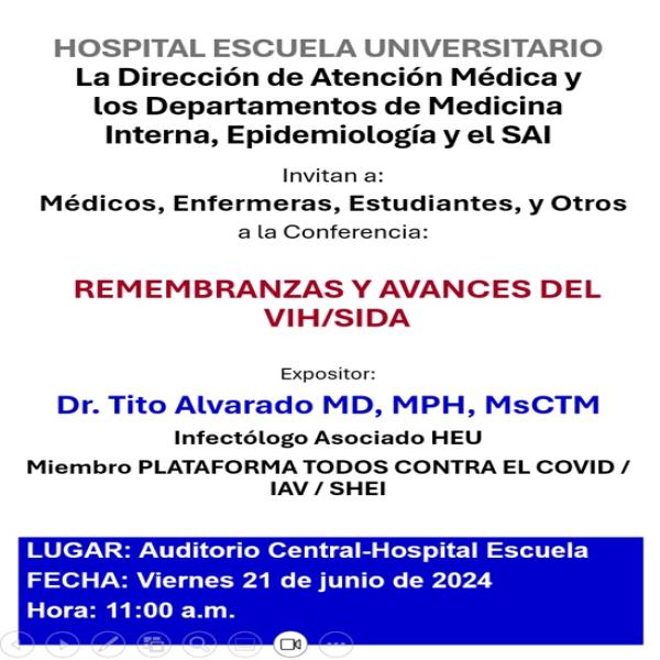 Conferencia: Remembranzas y avances del VIH/SIDA 