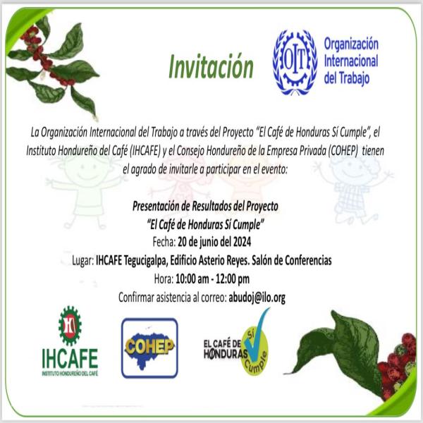 Presentación de Resultados del Proyecto “El Café de Honduras Sí Cumple” 