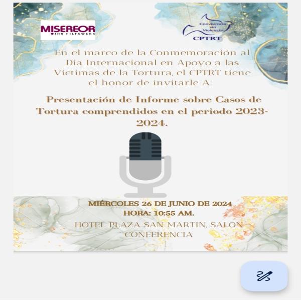 Presentación del Informe sobre Casos de Tortura 2023-2024 