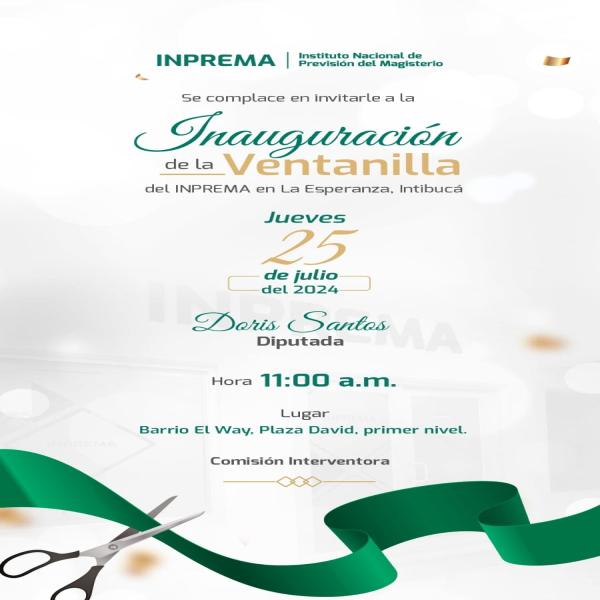 Inauguración de la ventanilla del INPREMA en la Esperanza, Intibucá 