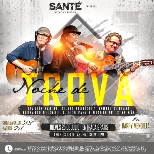 Noche bohemia con los éxitos de la trova