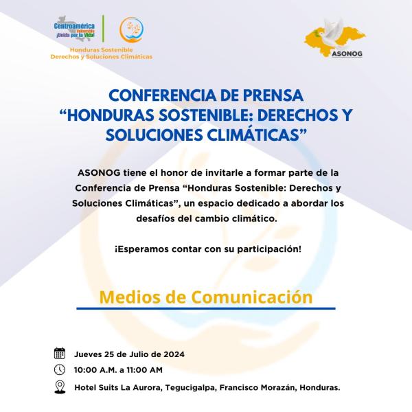 Conferencia: Honduras sostenible: Derechos y soluciones climáticas 