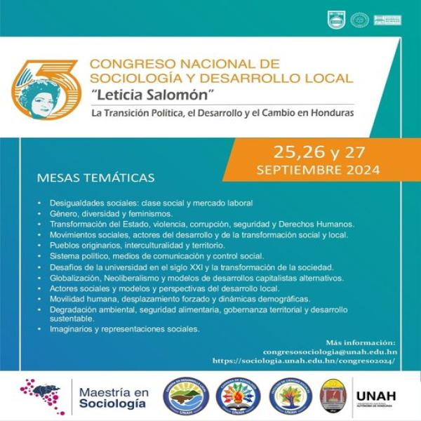 5° Congreso Nacional de Sociología y Desarrollo Local “Leticia Salomón”