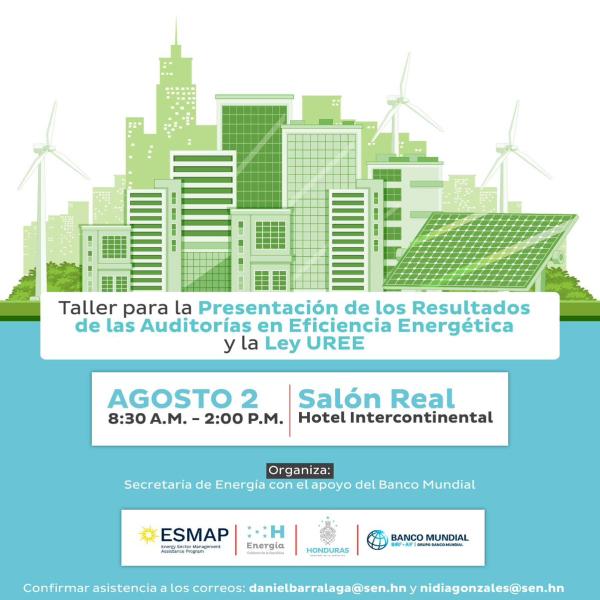 Taller para la presentación de los Resultados de las Auditorias en Eficiencia Energética y la ley UREE  
