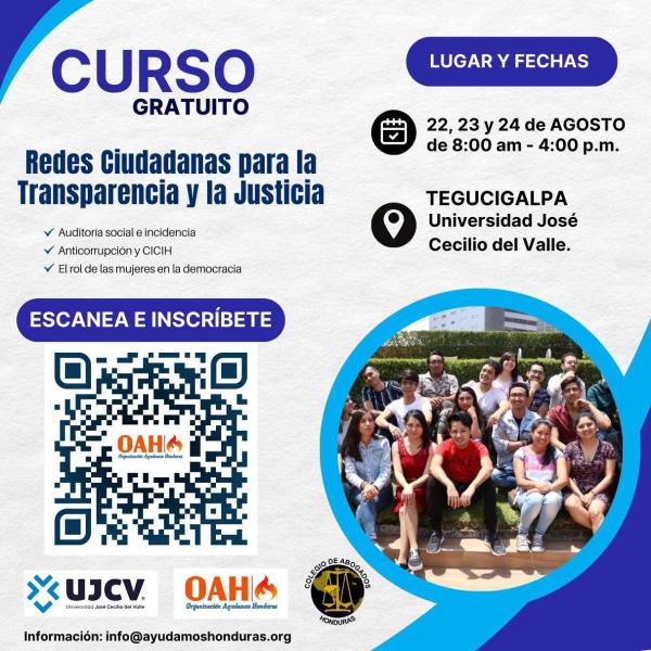 Curso Gratuito: Redes ciudadanas para la transparencia y la justicia 