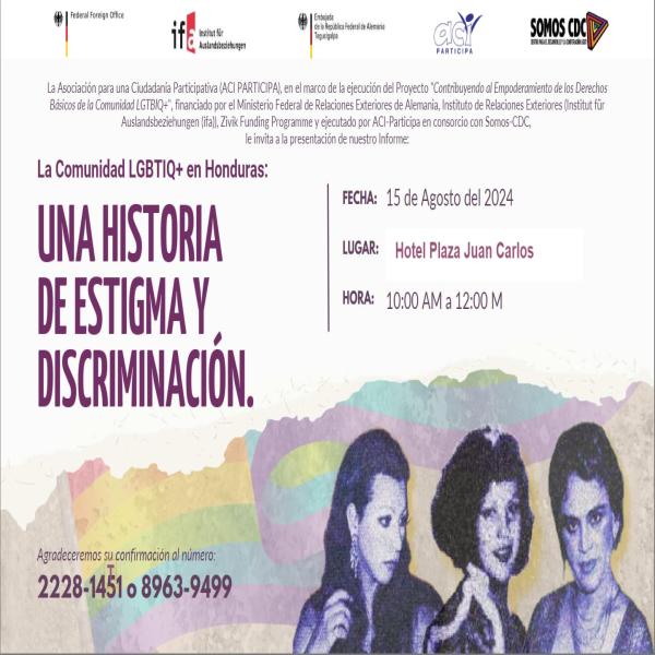 Comunidad LGTBIQ+: Presentación del informe: Una historia de estigma y discriminación 