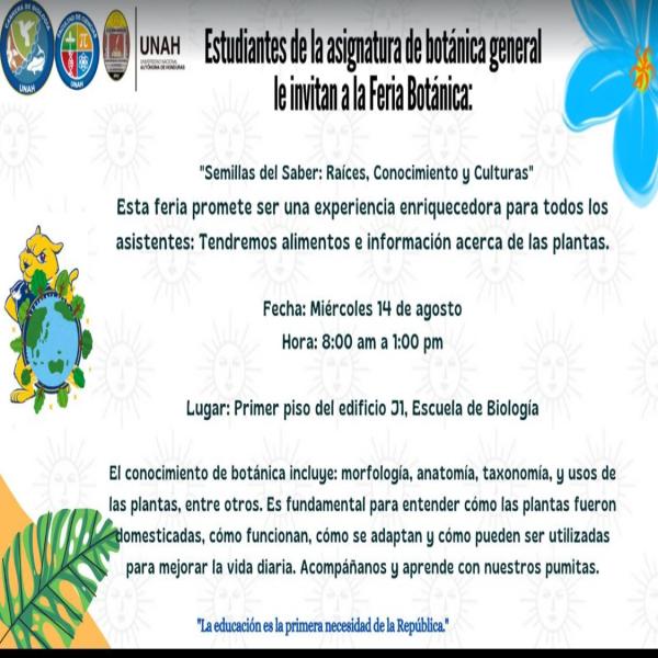 Feria Botánica: "Semillas del Saber: Raíces, Conocimiento y Culturas"