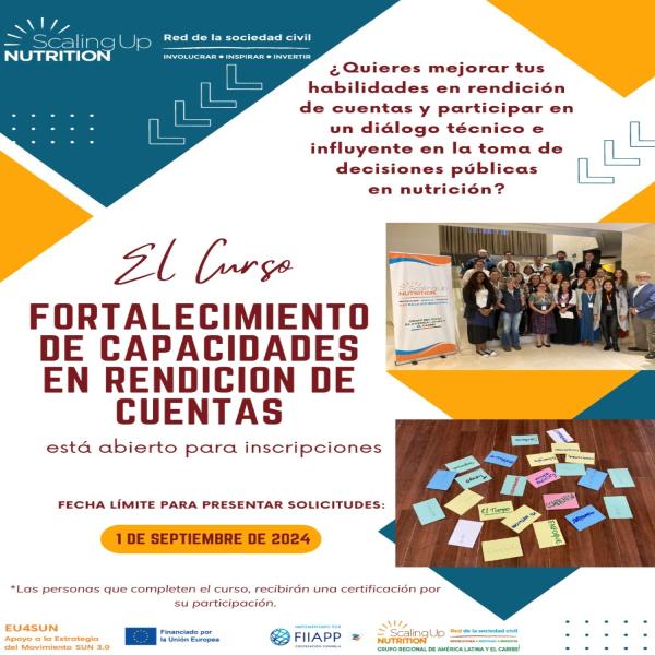 Curso: Fortalecimiento de capacidades en rendición de cuentas 