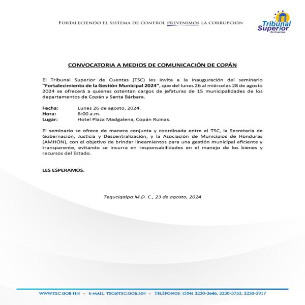 TJE: Seminario “Fortaleciendo la Gestión Municipal 2024” 