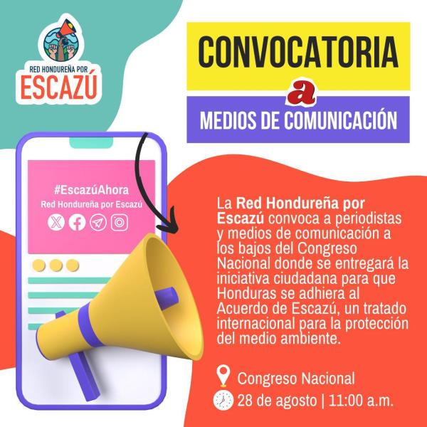 Entrega de la Iniciativa Ciudadana para que Honduras se adhiera al Acuerdo Escazú 