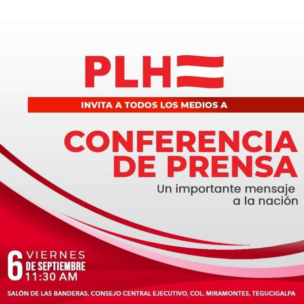 Conferencia de prensa Partido Liberal 
