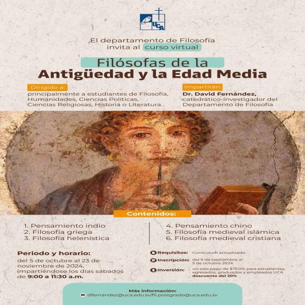 Curso virtual Filósofas de la Antigüedad y la Edad Media