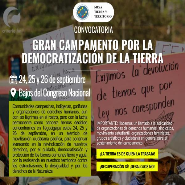 Gran Campamento por la Democratización de la Tierra 