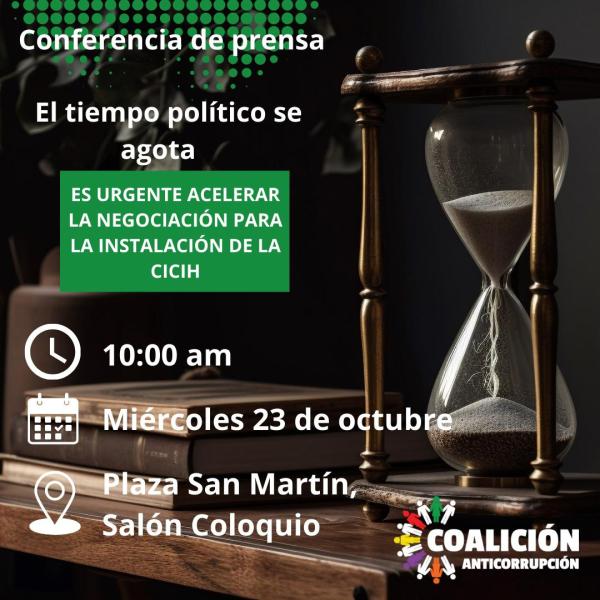 Conferencia de Prensa: Es urgente acelerar la negociación para la instalación de la CICIH 