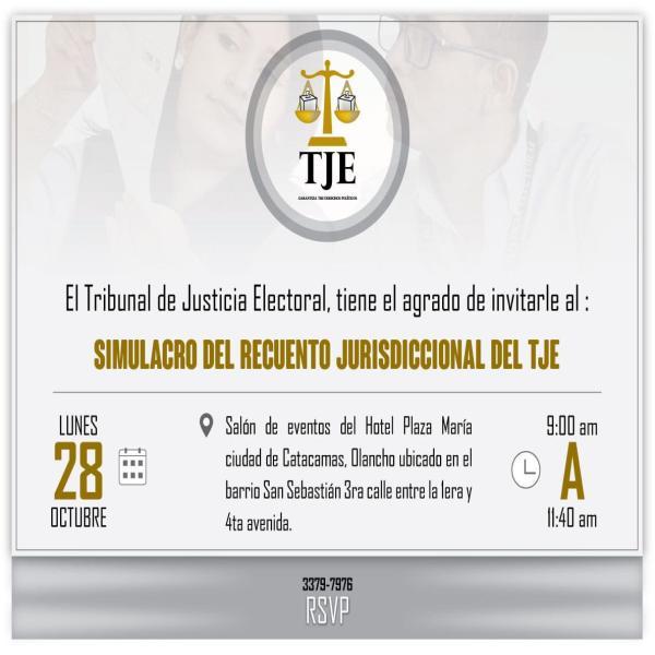 Simulacro del recuento jurisdiccional del TJE