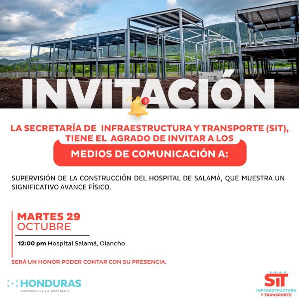 SIT: Supervisión de los avances en la construcción del Hospital de Salamá