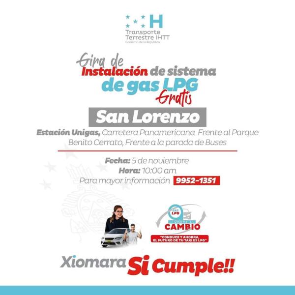 Gira de instalación de sistema de gas LPG en San Lorenzo-Valle 