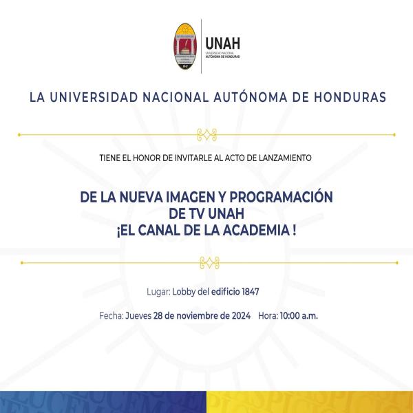 Lanzamiento de la nueva imagen de TV UNAH