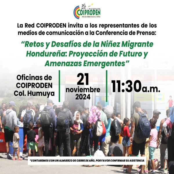 Red COIPRODEN: Retos y desafíos de la niñez migrante hondureña