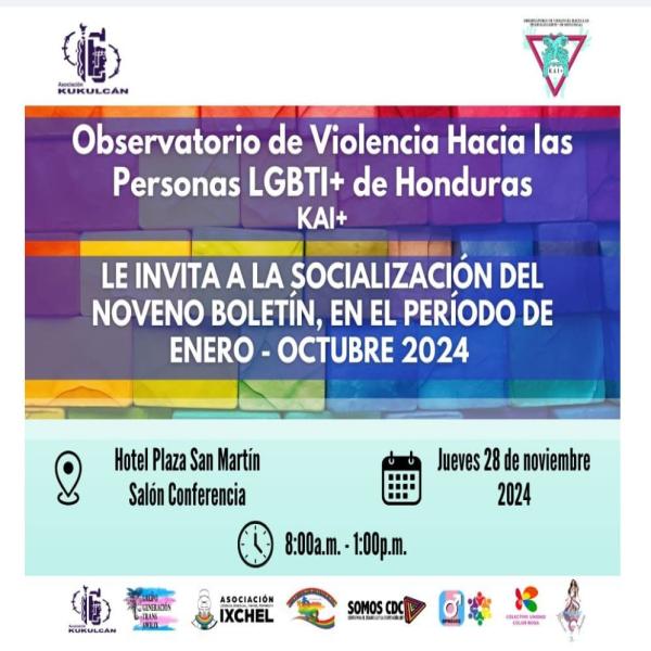 Observatorio de Violencia hacia las personas LGBTI+: Socialización del Noveno Boletín Enero – Octubre 2024 