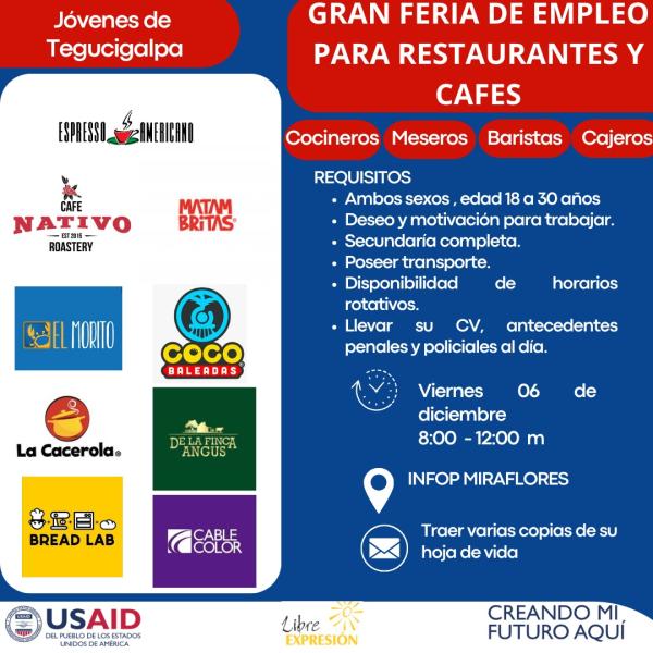 Gran Feria de Empleo para Restaurantes y Cafés 